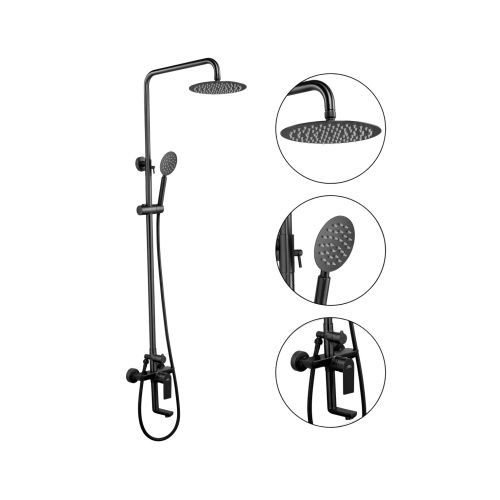 Душевая стойка Fashun A52419-17 настенная цвет графит