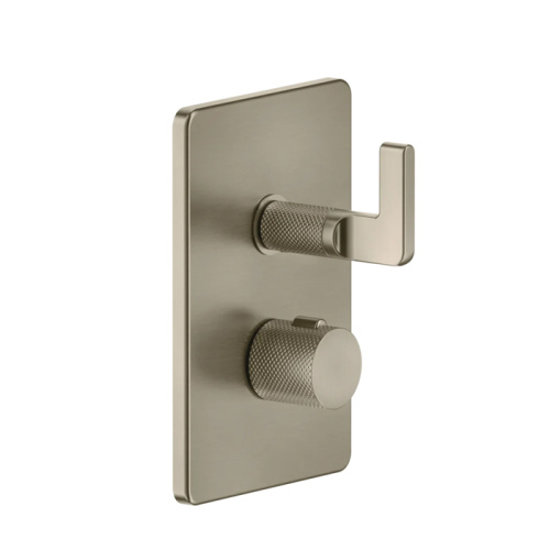 Смеситель для душа Gessi Inciso 58136#149 встраиваемый в стену никель с термостатом (внешняя часть)