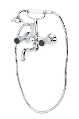 Смеситель Boheme Royal Cristal 273-Royal/CRST black настенный хром