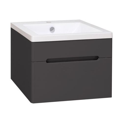 Тумба под раковину Runo Парма 00-00001428 60х40 подвесная цвет серый