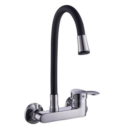 Смеситель для кухни Plstart PD46001-7 настенный хром/черный