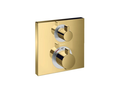 Смеситель Hansgrohe Ecostat Square 15714990 настенный встраиваемый золото