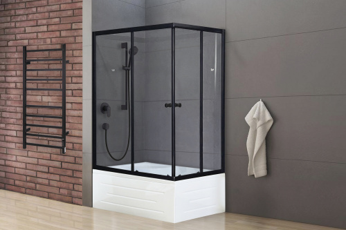 Душевой уголок Royal Bath BP RB8120BP-T-BL-L 120х80 стекло прозрачное профиль черный с поддоном Душевой уголок Royal Bath BP RB8120BP-T-BL-L 120х80 стекло прозрачное профиль черный с поддоном