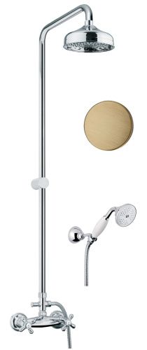 Душевая стойка Fiore 26ZZ0620 настенная цвет бронза