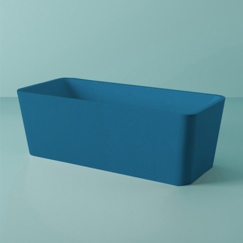 Ванна из искусственного камня Artceram Square ACW004 38 blu avio 180х80 встраиваемая прямоугольная