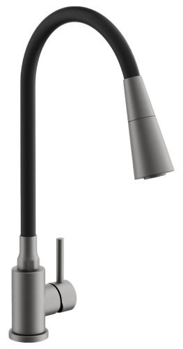 Смеситель для кухни BELZ B74810-3 на мойку оружейная сталь