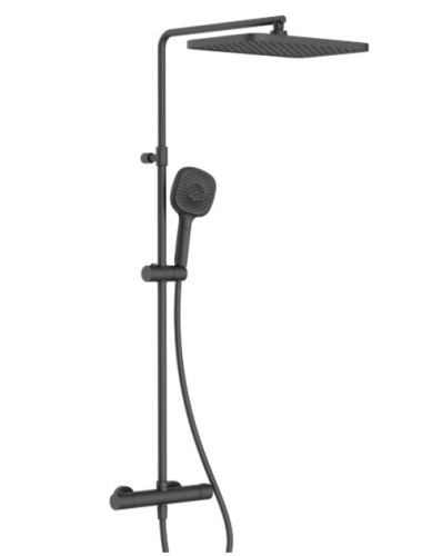 Душевая стойка Splendy Relax S RS208XTP36S3BM настенная цвет черный матовый