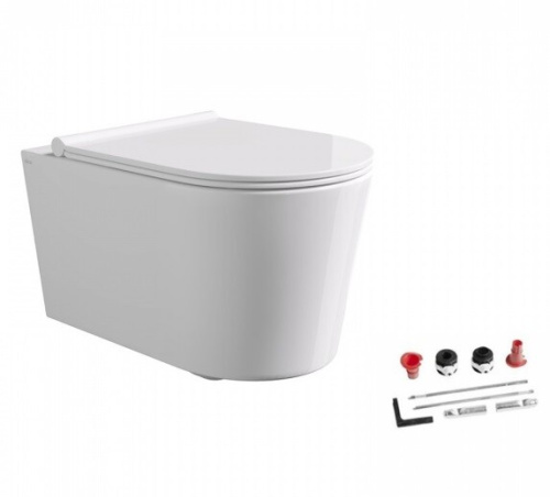 Унитаз подвесной Alice Form 22300101SET белый с сиденьем микролифт безободковый