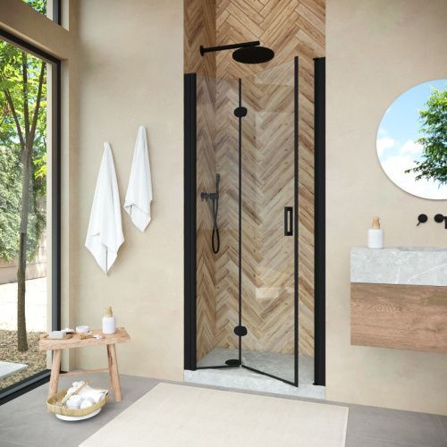 Душевая дверь Vegas-Glass GPS NOVO GPS NOVO 95 02М crystalvision L 95х190 стекло прозрачное профиль черный