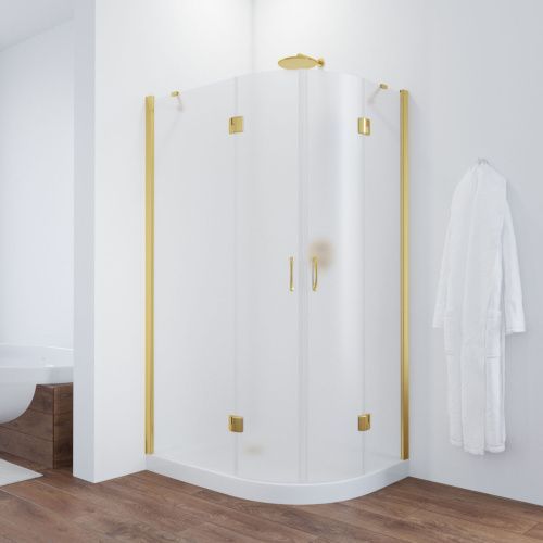 Душевой уголок Vegas-Glass AFS-F TUR+NOVO AFS-F TUR NOVO h1890 90*80 09 10 L 90х80 стекло матовое профиль золото без поддона