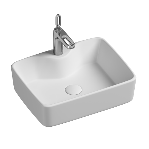 Раковина из сантехнического фарфора Ceramica Nova ELEMENT 48 см CN6033 накладная цвет белый