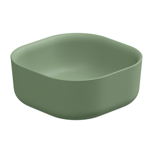 Раковина GSG Ceramic Design Hit! 42см HILAVQU42031 накладная цвет зеленый