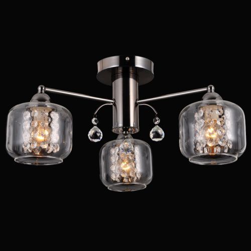Люстра потолочная Natali Kovaltseva LAINA (ЛАИНА) LAINA 75091/3C DARK CHROME