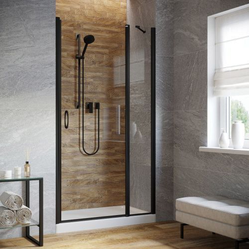 Душевая дверь Vegas-Glass EP-F-1 LUX EP-F-1 LUX 100 02М crystalvision R 100х200 стекло прозрачное профиль черный