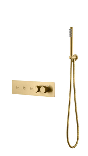 Смеситель для душа Boheme Fusion Termo 131-SYS-MG встраиваемый золото матовое с термостатом