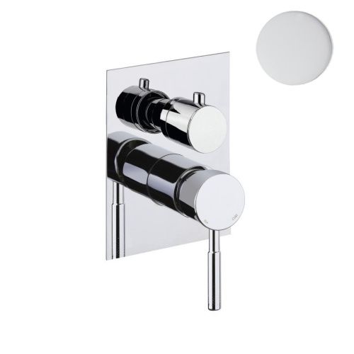 Смеситель для ванны и душа Webert Rimini RI880601740 настенный белый