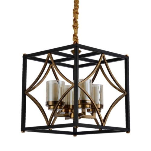 Люстра подвесная Lumina Deco Quadrato (Куадрато) LDP 1223-4 BK+MD