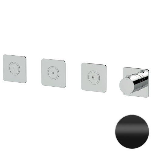 Смеситель для душа Remer X Style X99QD3PKBNO встраиваемый в стену черный с термостатом