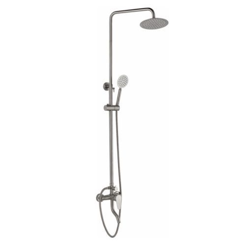 Душевая стойка Haiba HB24801-2 настенная цвет сталь