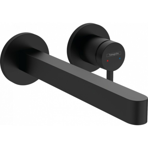 Смеситель Hansgrohe Finoris 76050670 настенный встраиваемый черный матовый без термостата