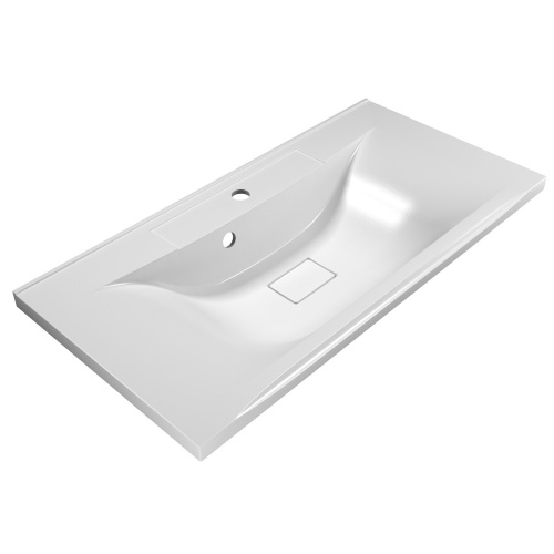 Раковина из искусственного камня BelBagno BB900/450-LV-MR-PR 90х45 накладная цвет белый