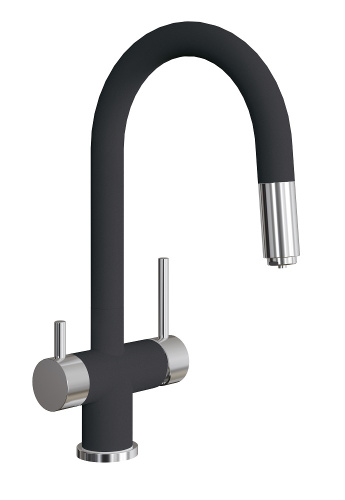 Смеситель для кухни Florentina Маэстро 337.03Н.2123.302 на раковину антрацит
