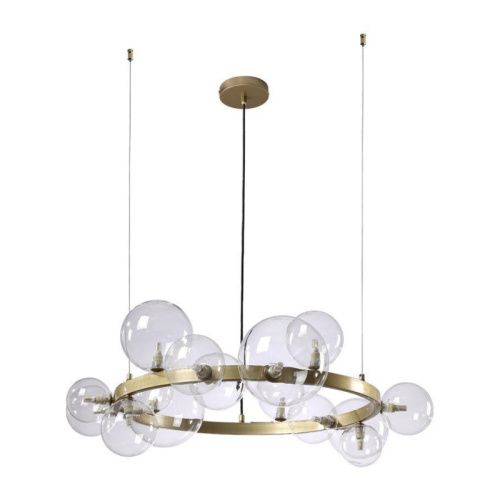 Люстра подвесная Crystal Lux Agata (Агата) Agata SP15 V2 Gold/Transparente