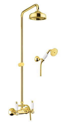 Душевая стойка Fiore 02OO0620 настенная цвет золото