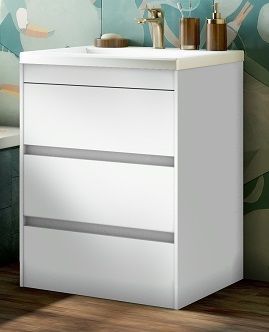 Тумба под раковину Art&Max TECHNO FAMILY-580-3C-PIA-BL 58х47х84,5 подвесная - фото 2