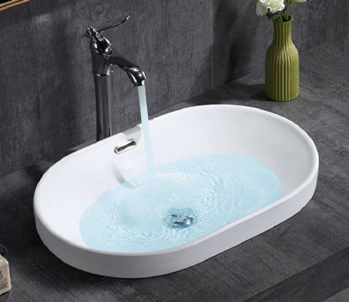 Раковина CeramaLux 60 см 5006C встраиваемая цвет белый