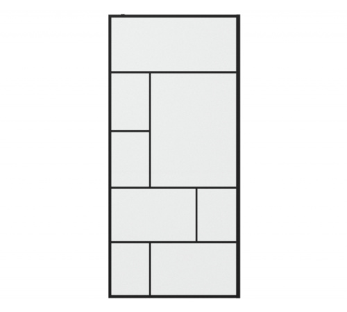 Душевая перегородка Bravat Blackline BG090.6414B 90х195 стекло прозрачное профиль черный