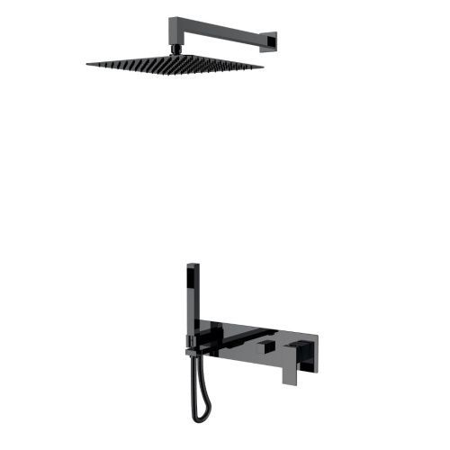 Душевая система Boheme Qubic 474-SGM встраиваемая цвет графит глянцевый