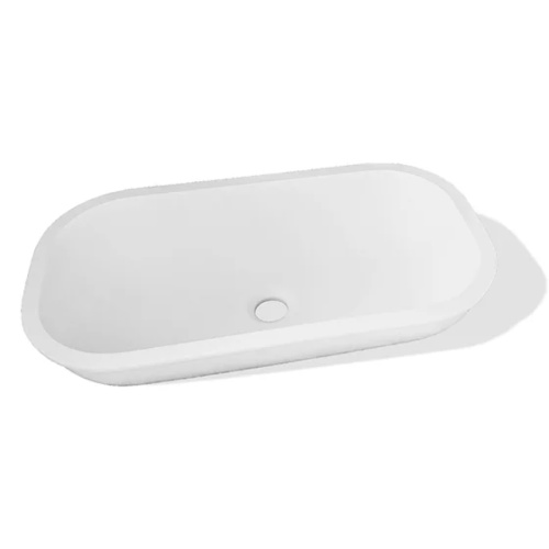 Раковина из искусственного камня MonteBianco Loreto Sesto 13217 57х32 встраиваемая цвет белый матовый без отверстий под смеситель