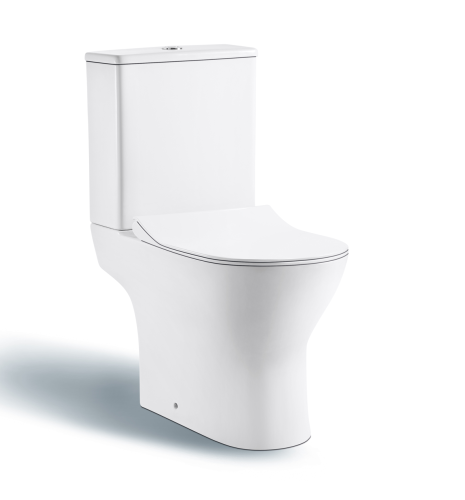 Унитаз напольный с бачком Taliente Arte Vortex 3 AR33043 белый с сиденьем безободковый смыв торнадо