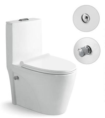 Унитаз напольный с бачком SantiLine SL-5012SM-BD цвет белый с сиденьем микролифт  смыв воронка-водоворот