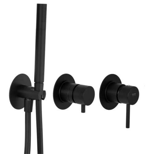 Смеситель для душа Remer X Style X97D3PNO встраиваемый в стену черный без термостата