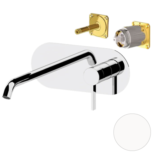 Смеситель для раковины Remer Metrica MC15LKBBO встраиваемый в стену белый