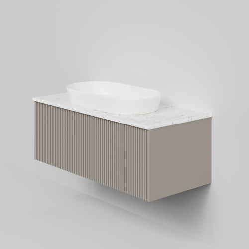 Тумба со столешницей La Fenice TERRA NFNC-01-TER-C-100-3-GG 102х37х47 подвесная цвет бежевый