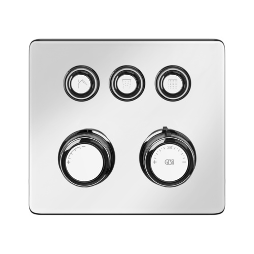 Смеситель для душа Gessi Hi-Fi Eclectic 65234#031 встраиваемый в стену хром с термостатом