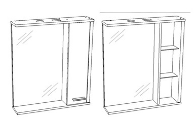 Зеркало-шкаф Corozo Лорена SD-00000297 75х15х74 подвесной цвет белый/коричневый - фото 4