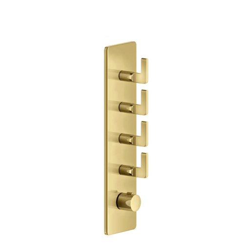 Смеситель для душа Gessi Inciso 58208#246 встраиваемый в стену золото с термостатом (внешняя часть)