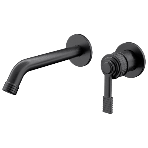 Смеситель для раковины Remer Atelier AL15PLCFP встраиваемый в стену черный брашированный хром