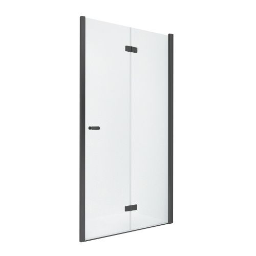 Душевая дверь New Trendy NEW SOLEO Black D-0222A 80х195 стекло прозрачное профиль черный