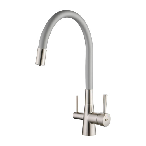 Смеситель для кухни LeMark Comfort LM3075BN-Silver на мойку никель/серебристый