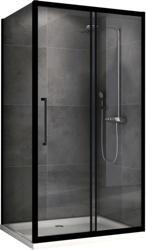 Душевой уголок Abber Schwarzer Diamant AG30140BH-S80B 80х140 стекло прозрачное профиль черный