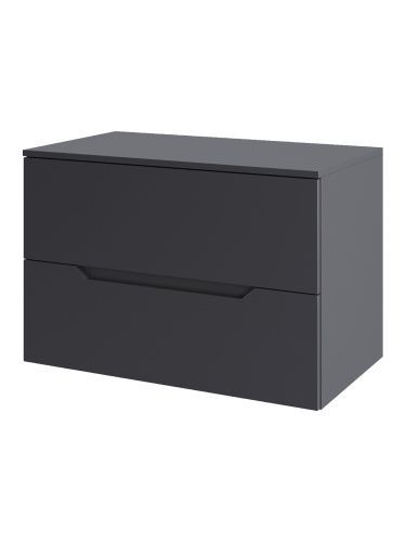 Тумба под раковину Orange Line Li-70TugMDF 70х46х57 подвесная цвет графит матовый