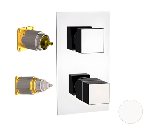 Смеситель для душа Remer Q-Elegance QT93KBBO встраиваемый в стену белый с термостатом