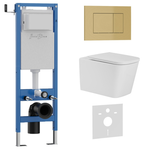 Комплект унитаз с инталляцией и клавишей смыва Iberica Blanca TOLEDO ALTO IB.001M.TLA.234.854