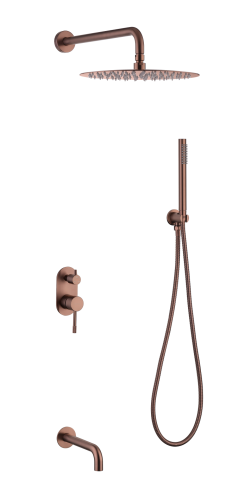 Душевая система Boheme Uno 464-2-CB встраиваемая цвет медь брашированная