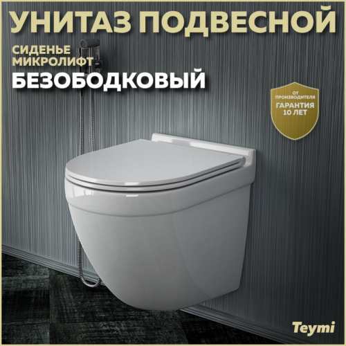 Унитаз подвесной Teymi Iva T40601 белый